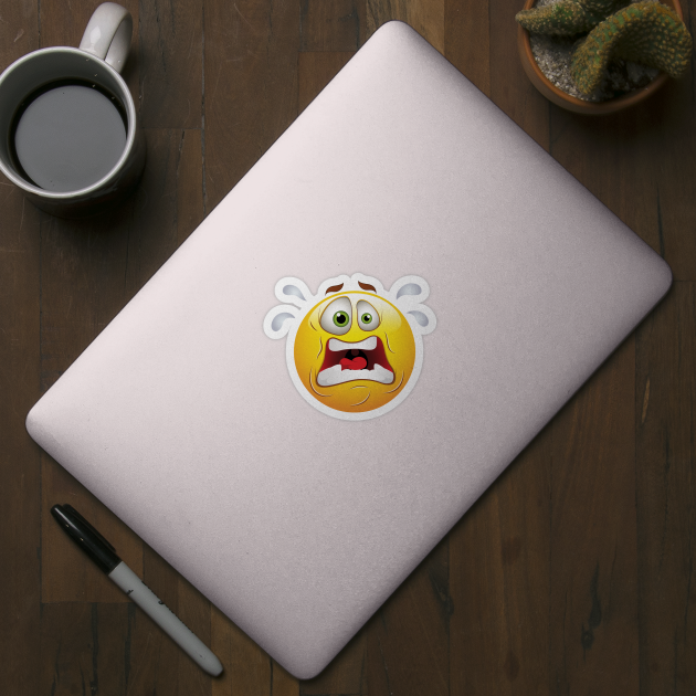 Frightened Smiley Face Emoticon by allovervintage